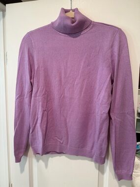 Ralph Lauren Lavender Turtleneck Sweater - 85% silk 15% cashmere — 040726
